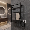 Badezimmer-Handtuchheizkörper CLASSIC 65W/230V 66x42 cm Edelstahl/schwarz rechts