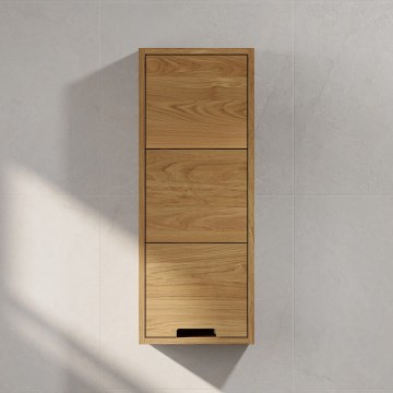 Badezimmer-Hängeschrank GRIBSKOV 90 cm beige/Eiche