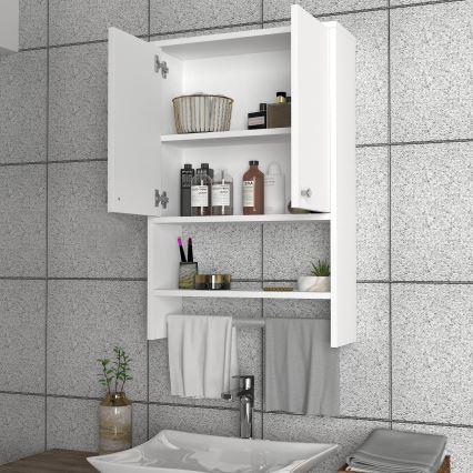 Badezimmer-Hängeschrank VIRA 90x59 cm weiß