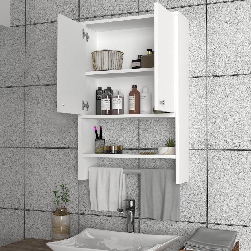 Badezimmer-Hängeschrank VIRA 90x59 cm weiß