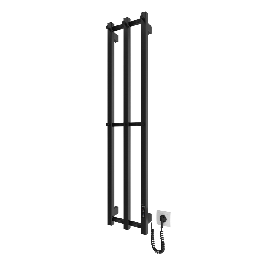 Badezimmer-Heizkörper HF SLIM 110W/230V 117x25 cm schwarz eckig