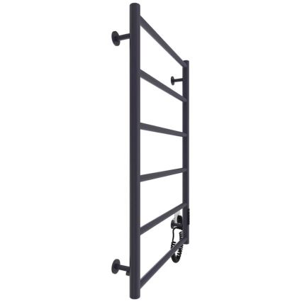 Badezimmer-Leiterheizkörper CLASSIC 110 W/230 V 81 x 52 cm Edelstahl/Anthrazit rechts