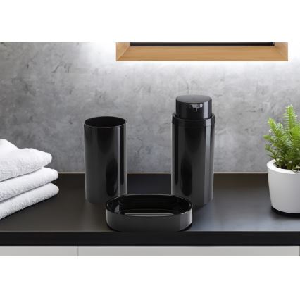 Badezimmer-Set CARMEN 5 Stk. schwarz