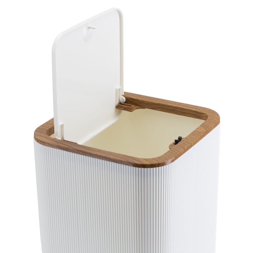 Badezimmer-Set ZOYA 5 Stk. weiß/braun