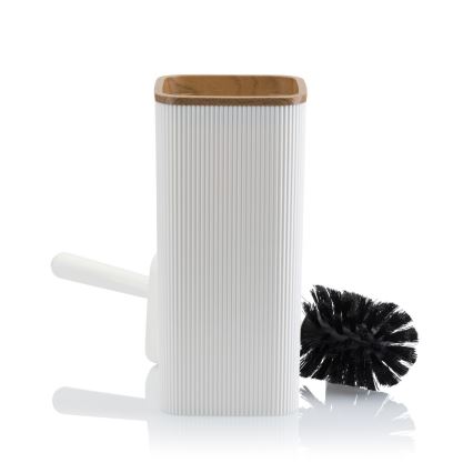 Badezimmer-Set ZOYA 5 Stk. weiß/braun