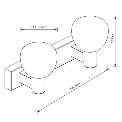 Badezimmer-Wandleuchte POLA 2xG9/5W/230V IP44 schwarz/klar
