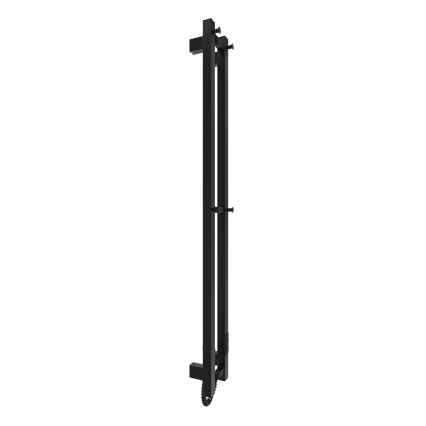 Badezimmerheizkörper HF SLIM, 80 W/230 V, 117 × 14 cm, schwarz, eckig, Schutzart IP44