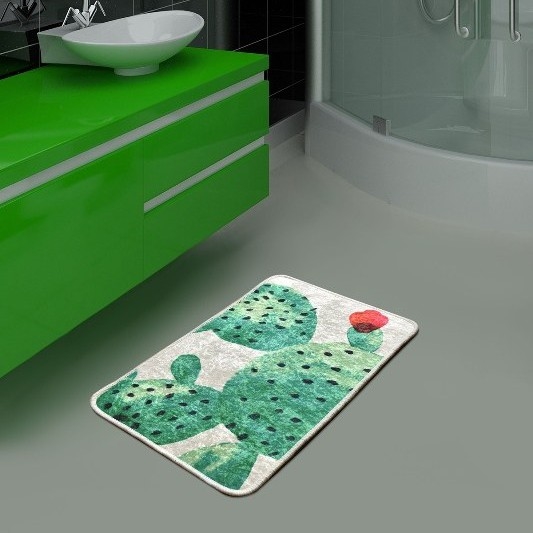 Badezimmermatte GRÜN 40x60 cm grün