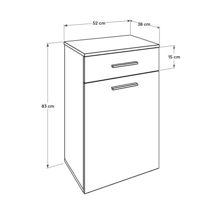 Badezimmerschrank 83x52 cm weiß