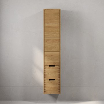Badezimmerschrank GRIBSKOV 175 cm beige/Eiche