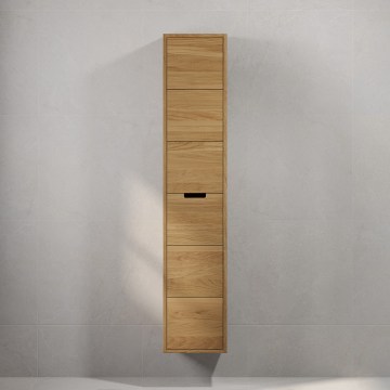 Badezimmerschrank GRIBSKOV 175 cm beige/Eiche