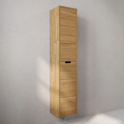 Badezimmerschrank GRIBSKOV 175 cm beige/Eiche