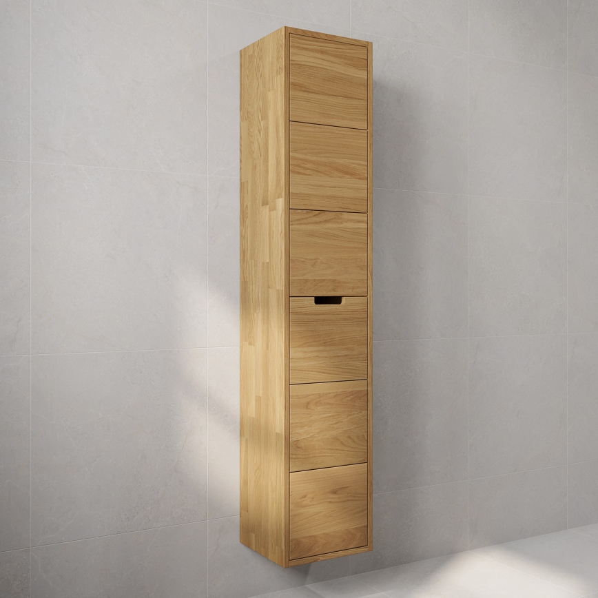 Badezimmerschrank GRIBSKOV 175 cm beige/Eiche