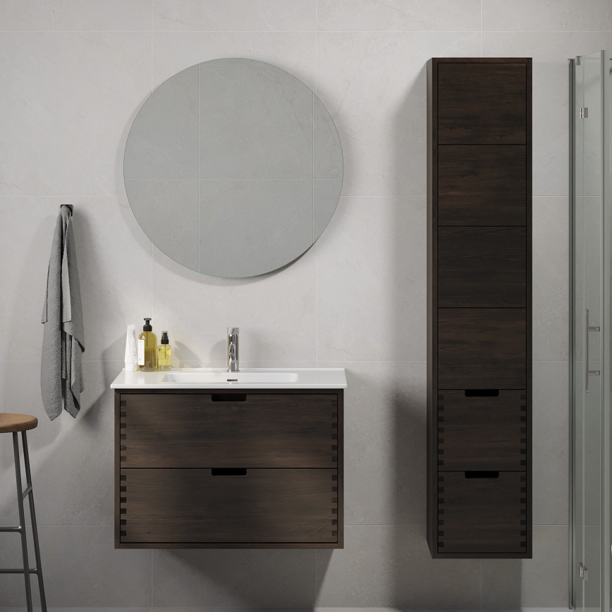 Badezimmerschrank GRIBSKOV 175 cm, Braun/Eiche