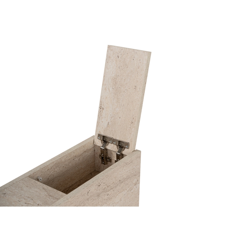 Badezimmerschrank MELODY, Marmor-Dekor, beige