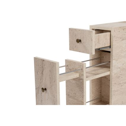 Badezimmerschrank MELODY, Marmor-Dekor, beige