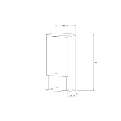 Badezimmerschrank MIS 71x30 cm weiß