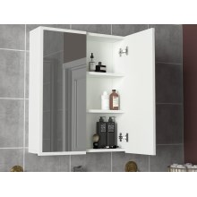 Badezimmerschrank mit Spiegel KAYLA 78x60 cm weiß
