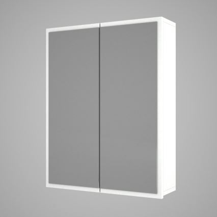 Badezimmerschrank mit Spiegel KAYLA 78x60 cm weiß