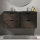 Badezimmerschrank mit Waschbecken GRIBSKOV 120 cm braun/Eiche/schwarz