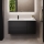 Badezimmerschrank mit Waschbecken HELSINKI 115 cm links/schwarz