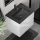 Badezimmerschrank mit Waschbecken KENWOOD 61x52x45 cm weiß/schwarz
