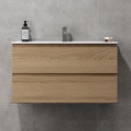Badezimmerschrank mit Waschbecken KENWOOD, 91x50x45 cm, Eiche