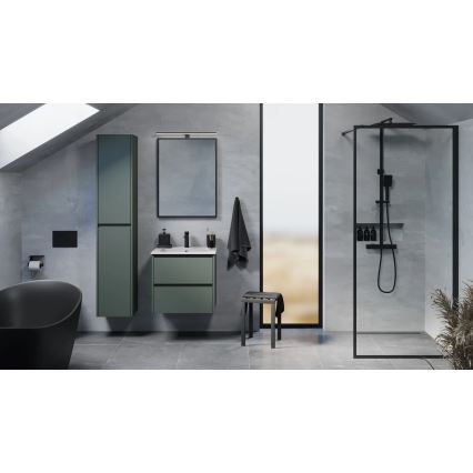 Badezimmerschrank mit Waschbecken MOLDE 60x55x46 cm grün