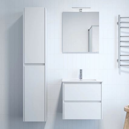 Badezimmerschrank mit Waschbecken MOLDE 60x55x46 cm weiß