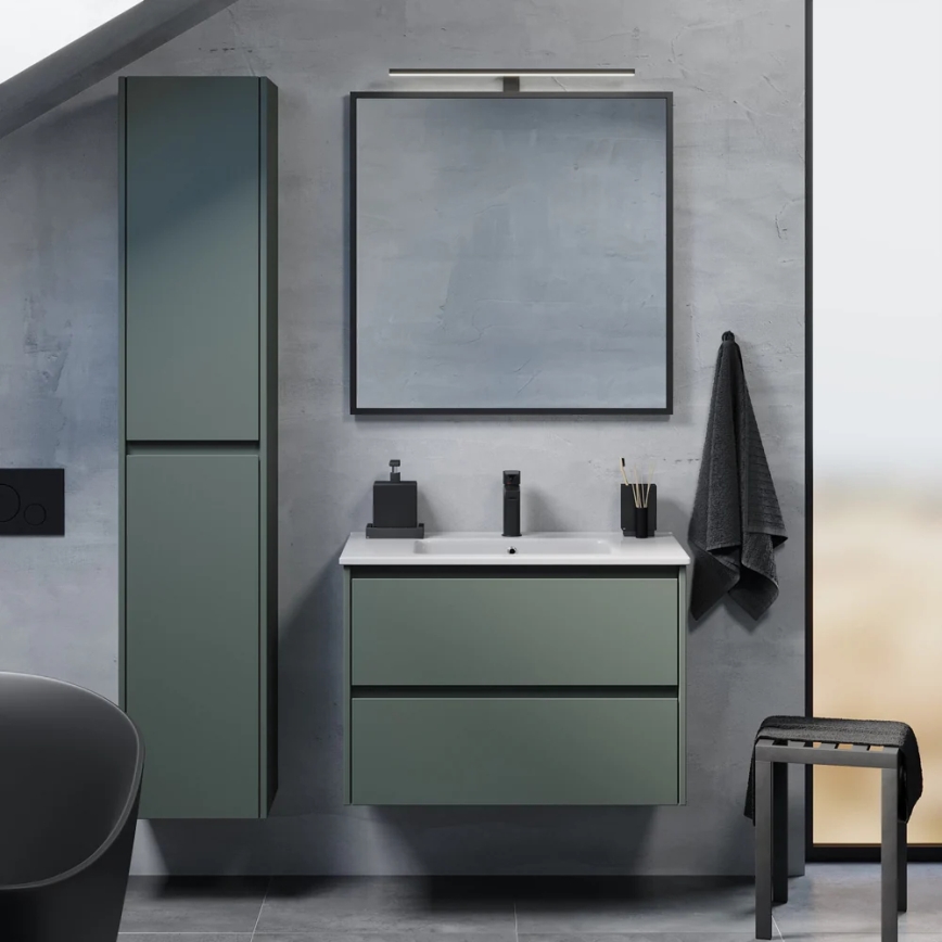 Badezimmerschrank mit Waschbecken MOLDE 80x55x46 cm grün