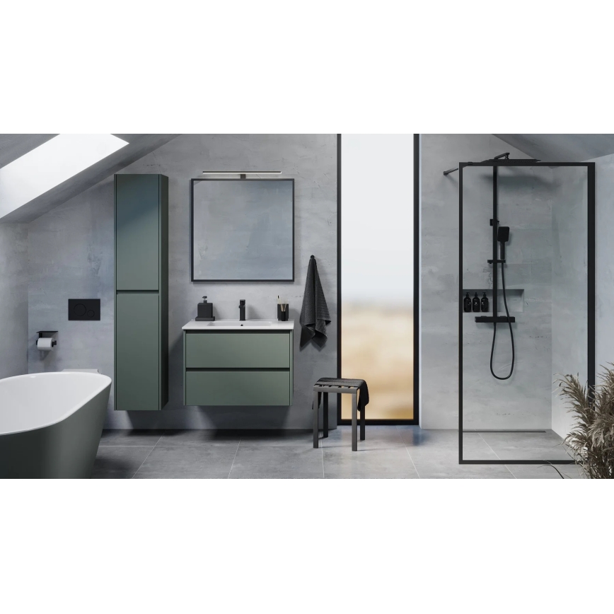 Badezimmerschrank mit Waschbecken MOLDE 80x55x46 cm grün