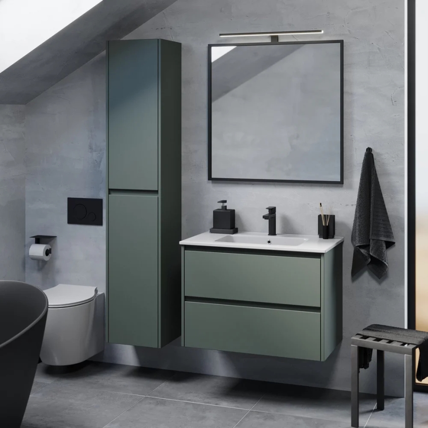 Badezimmerschrank mit Waschbecken MOLDE 80x55x46 cm grün