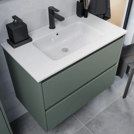 Badezimmerschrank mit Waschbecken MOLDE 80x55x46 cm grün