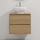 Badezimmerschrank mit Waschbecken TRONDHEIM/DRAMMEN 60x57x46 cm Eiche/weiß