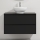 Badezimmerschrank mit Waschbecken TRONDHEIM/DRAMMEN 90x57x46 cm schwarz/weiß
