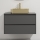 Badezimmerschrank mit Waschbecken TRONDHEIM/LJORDAL 90x57x46 cm Anthrazit/Messing