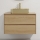 Badezimmerschrank mit Waschbecken TRONDHEIM/LJORDAL 90x57x46 cm Eiche/Messing