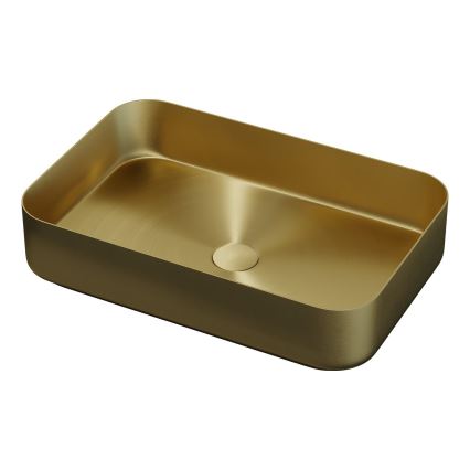 Badezimmerschrank mit Waschbecken TRONDHEIM/LJORDAL 90x57x46 cm schwarz/messing