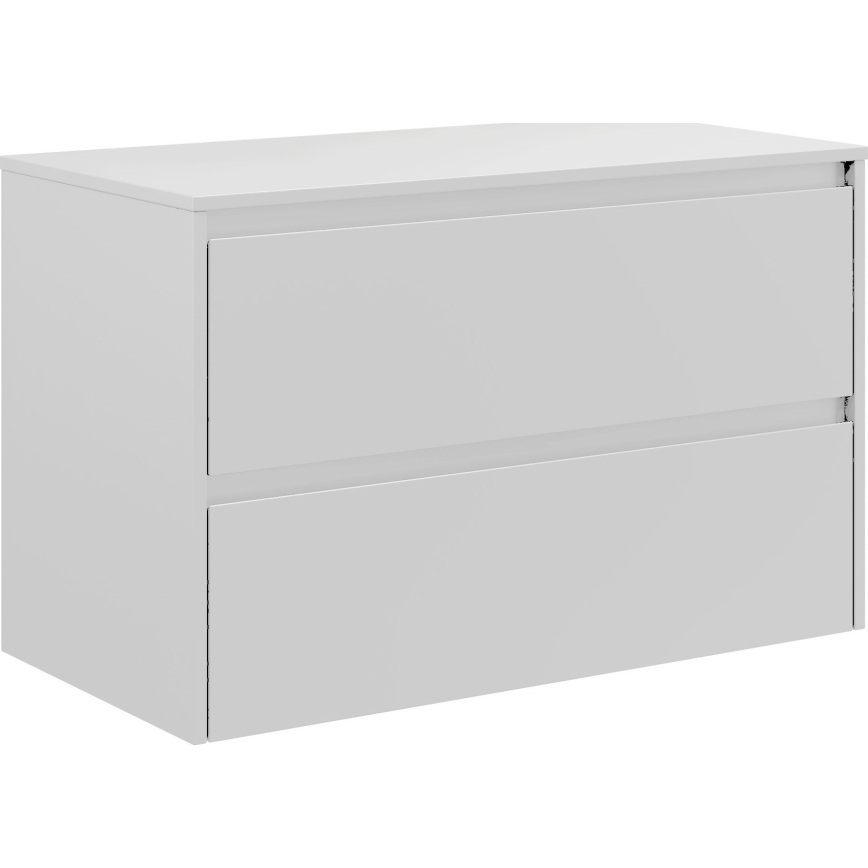 Badezimmerschrank mit Waschbecken TRONDHEIM/LJORDAL 90x57x46 cm weiß
