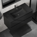 Badezimmerschrank mit Waschtisch KENWOOD 91 cm schwarz