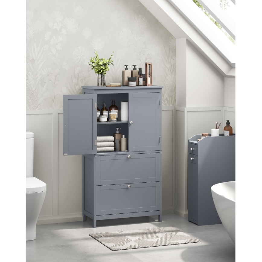 Badezimmerschrank MOKU 60x30 cm grau