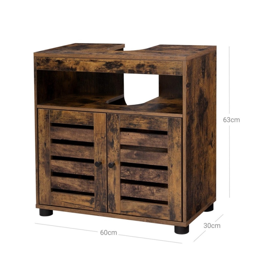 Badezimmerschrank RENE braun