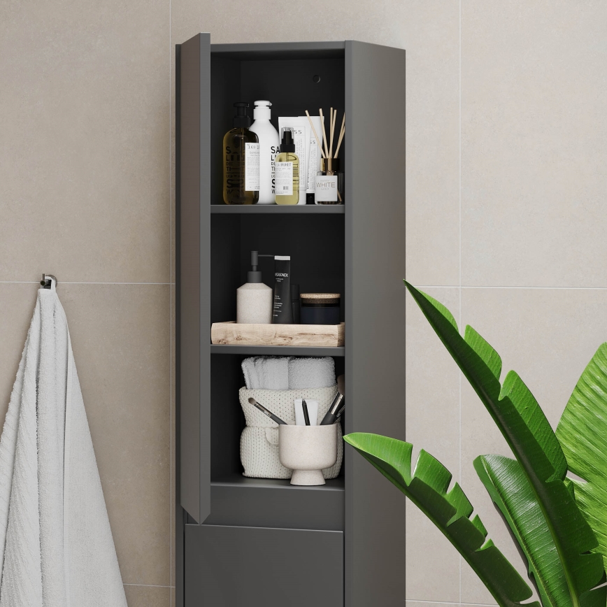 Badezimmerschrank TRONDHEIM 35x174x30 cm anthrazit