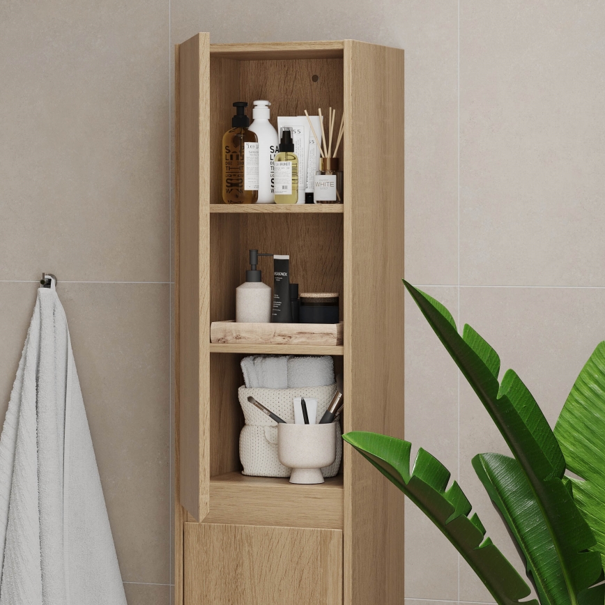 Badezimmerschrank TRONDHEIM 35x174x30 cm Eiche