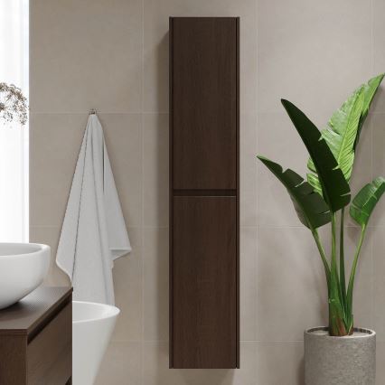 Badezimmerschrank TRONDHEIM 35x174x30 cm Nussbaum