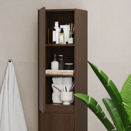Badezimmerschrank TRONDHEIM 35x174x30 cm Nussbaum