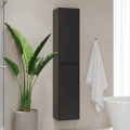 Badezimmerschrank TRONDHEIM 35x174x30 cm schwarz