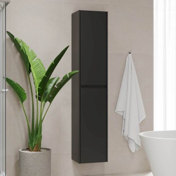 Badezimmerschrank TRONDHEIM 35x174x30 cm schwarz