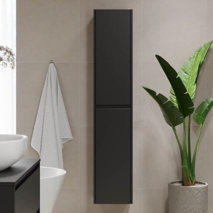 Badezimmerschrank TRONDHEIM 35x174x30 cm schwarz