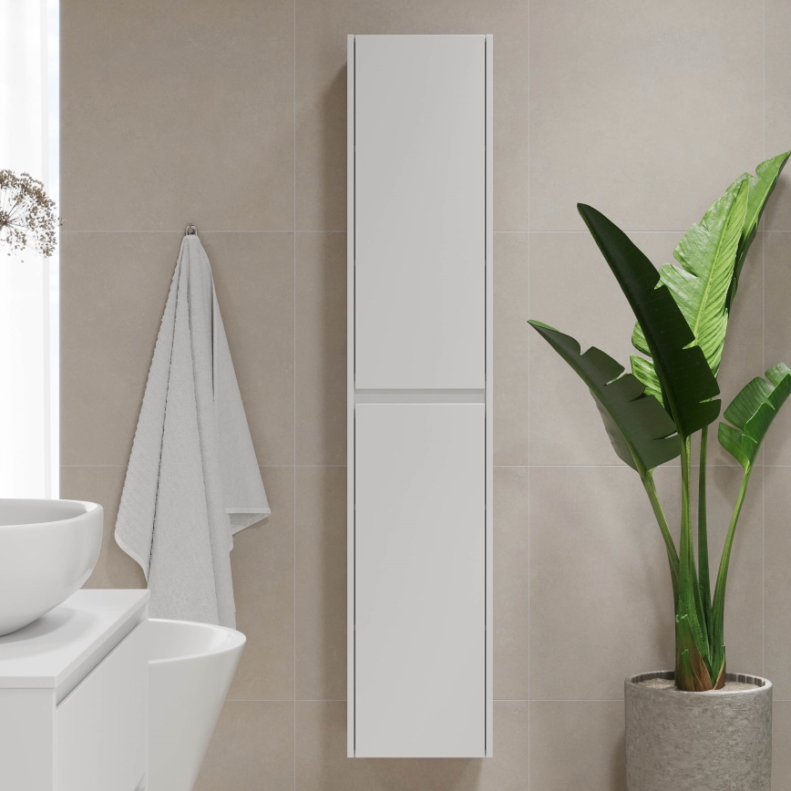Badezimmerschrank TRONDHEIM 35x174x30 cm weiß